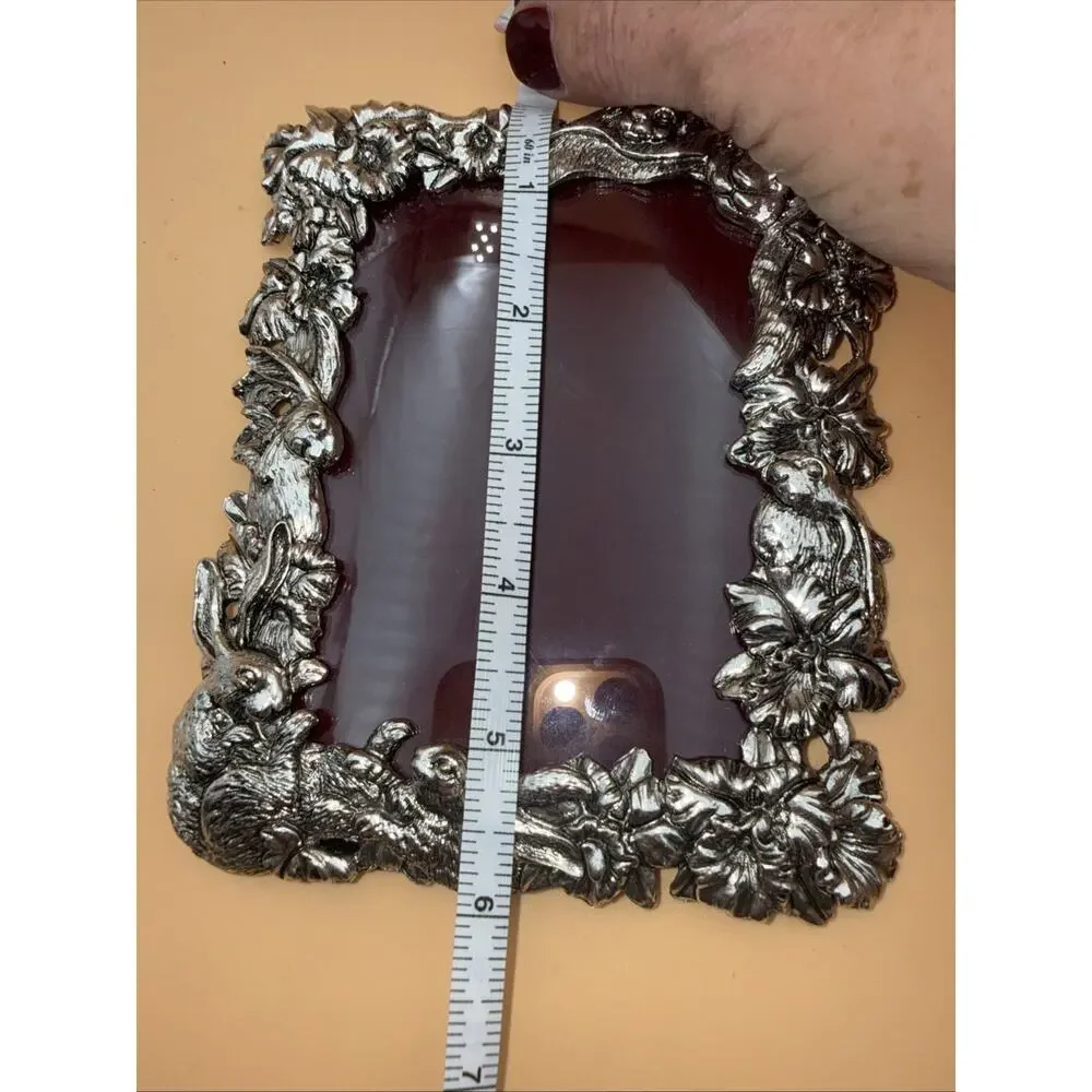 Vintage Arthur Court Photo Frame 6”x 5”Photo Rabbit Bunny Design 1995 Pewter